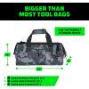 imageRhino USA Tool Bag 18Inch Heavy Duty Wide Mouth Tool Tote with Zipper for Men  Large Tools Bags with Extra Side Storage Pockets Reinforced Shoulder Strap ampamp Upgraded Metal Clips BlackCAMO