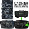 imageRhino USA Tool Bag Roll  Heavy Duty Canvas Organizer Pouch for Tools  Ultimate Travel Tool Storage Kit for UTV Car Truck 4x4 Offroad  Upgraded with Labeled ampamp Removable Pouches  Secured for LifeGreen Black
