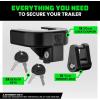 imageRhino USA Trailer Hitch Lock Kit for 2516quot Trailers Heavy Duty Anti Theft Trailer Coupler Locks for RV Camper Trailer Boat Caravan  Reinforced Solid Steel Tow Lock for Trailer Tongue