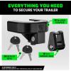 imageRhino USA Trailer Hitch Lock Kit for 2quot Trailers Heavy Duty Anti Theft Trailer Coupler Locks for RV Camper Trailer Boat Caravan  Reinforced Solid Steel Tow Lock for Trailer Tongue