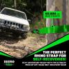 imageRhino USA Tree Saver Tow Strap 3quot x 8  31518lb Break Strength  Emergency Recovery Strap Winch Extension for Truck UTV ATV ampamp More  Heavy Duty Straps Compatible with Jeep Ford Toyota BlackGreen