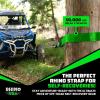imageRhino USA Tree Saver Tow Strap 3quot x 8  31518lb Break Strength  Emergency Recovery Strap Winch Extension for Truck UTV ATV ampamp More  Heavy Duty Straps Compatible with Jeep Ford Toyota BlackGreen