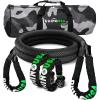 imageRhino USA Kinetic Rope Recovery Kit 78in x 30ft  Heavy Duty Offroad Snatch Strap  Includes 2 Soft Shackle for UTV ATV Truck Car Jeep TractorBlack  Kit