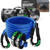 imageRhino USA Kinetic Rope Recovery Kit 78in x 30ft  Heavy Duty Offroad Snatch Strap  Includes 2 Soft Shackle for UTV ATV Truck Car Jeep TractorBlue  Kit
