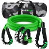 imageRhino USA Kinetic Rope Recovery Kit 78in x 30ft  Heavy Duty Offroad Snatch Strap  Includes 2 Soft Shackle for UTV ATV Truck Car Jeep TractorGreen  Kit