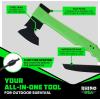imageRhino USA Camping Hatchet with Integrated Folding Saw and Fire Starter  Essential Camping Gear for Survial Hiking or HuntingGreen