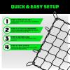imageRhino USA Bungee Cargo Net Set  Ultimate Cargo Accessory Includes Carry Case Carabiners 4 x 6 Net 15quot x 15quot MiniNet For pickup truck bed SUV Motorcycle Rack ATV Small Trailer Cargo  Black