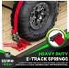 imageRhino USA E Track Ratchet Tie Down Straps 4500lb Break Strength  Includes 2 Premium 2quot x 16 eTrack Tie Downs  Ultimate Heavy Duty eTrack Cargo Strap System for Trailer Truck MotorcycleRed