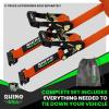 imageRhino USA E Track Ratchet Tie Down Straps 4500lb Break Strength  Includes 2 Premium 2quot x 16 eTrack Tie Downs  Ultimate Heavy Duty eTrack Cargo Strap System for Trailer Truck MotorcycleOrange