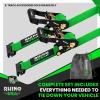 imageRhino USA E Track Ratchet Tie Down Straps 4500lb Break Strength  Includes 2 Premium 2quot x 16 eTrack Tie Downs  Ultimate Heavy Duty eTrack Cargo Strap System for Trailer Truck MotorcycleGreen