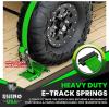 imageRhino USA E Track Ratchet Tie Down Straps 4500lb Break Strength  Includes 2 Premium 2quot x 16 eTrack Tie Downs  Ultimate Heavy Duty eTrack Cargo Strap System for Trailer Truck MotorcycleGreen