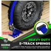 imageRhino USA E Track Ratchet Tie Down Straps 4500lb Break Strength  Includes 2 Premium 2quot x 16 eTrack Tie Downs  Ultimate Heavy Duty eTrack Cargo Strap System for Trailer Truck MotorcycleBlue