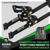 imageRhino USA E Track Ratchet Tie Down Straps 4500lb Break Strength  Includes 2 Premium 2quot x 16 eTrack Tie Downs  Ultimate Heavy Duty eTrack Cargo Strap System for Trailer Truck MotorcycleBlack