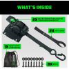 imageRhino USA Integrated Cargo Magic BedMounted Retractable Ratchet Straps for Ford Trucks 2015 F150 amp 2017 F250  BoxLink Compatible Removable 360 Swivel HeavyDuty Tie Downs1 In x 9 Ft