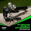 imageRhino USA Trailer Hitch TriBall Mount with Hook Shackle amp Locking Pin 2Inch Receiver Versatile Tow Hitch Ball Size 178 Inch 2 Inch amp 2516  Heavy Duty Truck Towing Hitch Black178 IN  2 IN  2516 IN