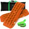 imageRhino USA OffRoad Recovery Traction Boards  2 Pack Ultimate Tire Traction Mountable Mats for 4X4 Vehicles in Sand Mud amp Snow Heavy Duty Zipper Carry Bag and Leashes Included  SandOrange