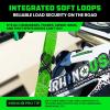 imageRhino USA Motorcycle Tie Down Straps 2 Pack Lab Inspected 2200lb Break Strength Steel Cambuckle Tiedown Set with Integrated Soft Loops  Better Than a Ratchet Strap YLW 2PackGreen 2Pack