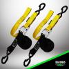 imageRhino USA Motorcycle Tie Down Straps 2 Pack Lab Inspected 2200lb Break Strength Steel Cambuckle Tiedown Set with Integrated Soft Loops  Better Than a Ratchet Strap YLW 2PackBlack
