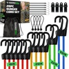 image:imageRhino USA Heavy Duty Bungee Cords amp Straps Bundle  28Piece Assorted Set  12 Rubber Outdoor Bungees with Adjustable Hooks Tarp Clips Canopy Ties Ball Bungie  Weather amp UV Resistant
