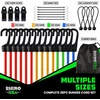image:imageRhino USA Heavy Duty Bungee Cords amp Straps Bundle  28Piece Assorted Set  12 Rubber Outdoor Bungees with Adjustable Hooks Tarp Clips Canopy Ties Ball Bungie  Weather amp UV Resistant