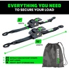 image:imageRhino USA x Realtree Retractable Ratchet Straps 2PK 2x 9 3033lb Break Strength Heavy Duty Auto Self Retracting Tie Down Straps for Truck Cargo Trailer Motorcycle ATV UTV Realtree APX CamoBlack