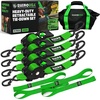 image:imageRhino USA x Realtree Retractable Ratchet Straps 2PK 2x 9 3033lb Break Strength Heavy Duty Auto Self Retracting Tie Down Straps for Truck Cargo Trailer Motorcycle ATV UTV Realtree APX CamoGreen