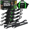 image:imageRhino USA x Realtree Retractable Ratchet Straps 2PK 2x 9 3033lb Break Strength Heavy Duty Auto Self Retracting Tie Down Straps for Truck Cargo Trailer Motorcycle ATV UTV Realtree APX CamoBlack