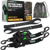image:imageRhino USA x Realtree Retractable Ratchet Straps 2PK 2x 9 3033lb Break Strength Heavy Duty Auto Self Retracting Tie Down Straps for Truck Cargo Trailer Motorcycle ATV UTV Realtree APX CamoBlack