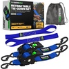 image:imageRhino USA x Realtree Retractable Ratchet Straps 2PK 2x 9 3033lb Break Strength Heavy Duty Auto Self Retracting Tie Down Straps for Truck Cargo Trailer Motorcycle ATV UTV Realtree APX CamoBlue