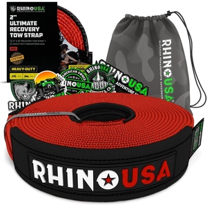 image:imageRhino USA Offroad Recovery Tow Strap 2in x 20ft  20024lb for UTVATV  20024lb Break Strength Emergency Recovery Strap Heavy Duty for Offroad 4x4 Compatible with RZR CanAm amp Polaris PinkRed