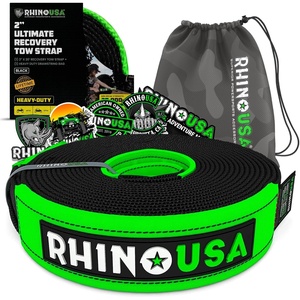 image:imageRhino USA Offroad Recovery Tow Strap 2in x 20ft  20024lb for UTVATV  20024lb Break Strength Emergency Recovery Strap Heavy Duty for Offroad 4x4 Compatible with RZR CanAm amp Polaris PinkBlack
