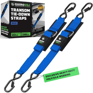 image:imageRhino USA Boat Transom Straps 2Pack  Trailer Tie Downs for BoatsBlue