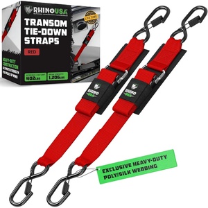 image:imageRhino USA Boat Transom Straps 2Pack  Trailer Tie Downs for BoatsRed